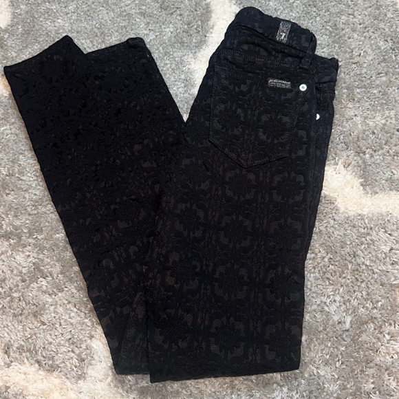 7 For All Mankind Denim - EUC 7 for all mankind black textured pants size 26